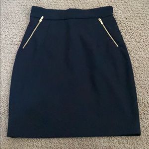 Black mini work skirt